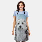 Lowchen schilderen - Kute Original Dog Art Schort (Gedragen)