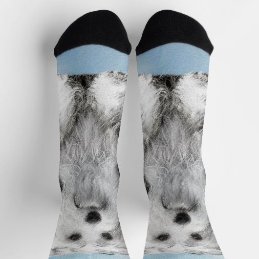 Lowchen schilderen - Kute Original Dog Art Sokken (Top)
