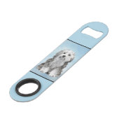 Lowchen schilderen - Kute Original Dog Art Speed Flessenopener (Voorkant Gekanteld)