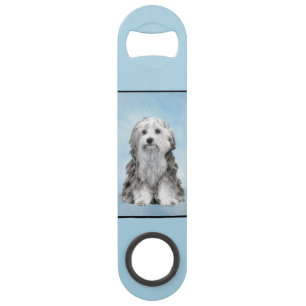 Lowchen schilderen - Kute Original Dog Art Speed Flessenopener