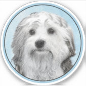 Lowchen schilderen - Kute Original Dog Art Sticker (Voorkant)