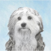 Lowchen schilderen - Kute Original Dog Art Sticker (Voorkant)