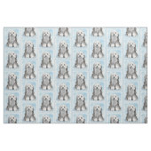 Lowchen schilderen - Kute Original Dog Art Stof (Fat Quarter)