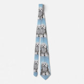 Lowchen schilderen - Kute Original Dog Art Stropdas (Achterkant)
