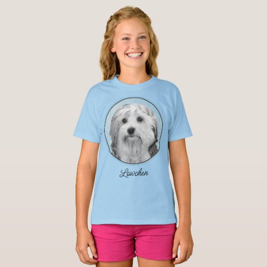 Lowchen schilderen - Kute Original Dog Art T-shirt (Voorkant volledig)