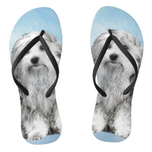 Lowchen schilderen - Kute Original Dog Art Teenslippers