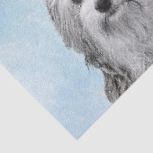 Lowchen schilderen - Kute Original Dog Art Tissuepapier (Detail)