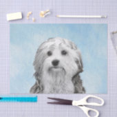 Lowchen schilderen - Kute Original Dog Art Tissuepapier (Craft)