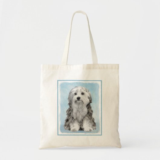 Lowchen schilderen - Kute Original Dog Art Tote Bag (Voorkant)
