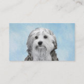 Lowchen schilderen - Kute Original Dog Art Visitekaartje (Achterkant)