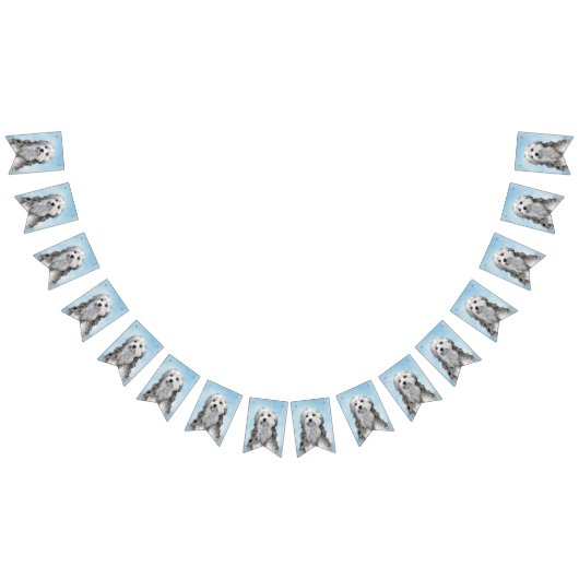 Lowchen schilderen - Kute Original Dog Art Vlaggetjes (Alle)