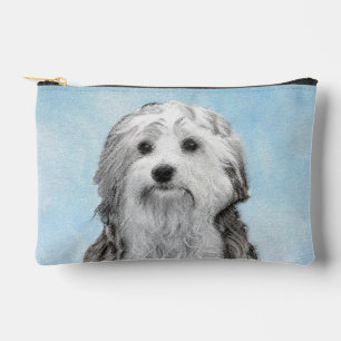 Lowchen Schilderen Zilver en Crème Originele Hond  Etui