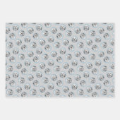 Lowchen Schilderen Zilver en Crème Originele Hond Inpakpapier Vel (Voorkant 3)