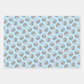 Lowchen Schilderen Zilver en Crème Originele Hond Inpakpapier Vel (Voorkant)