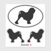 Lowchen Silhouettes Hondenras Vinyl Sticker Set (Vel)