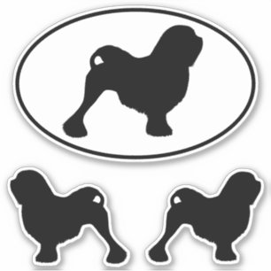 Lowchen Silhouettes Hondenras Vinyl Sticker Set