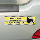 Lowchen Taxi Service Bumpersticker (Op auto)