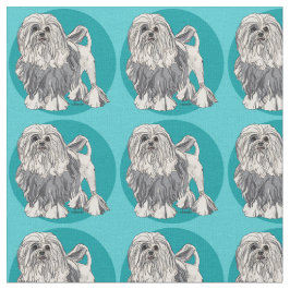 Lowchen Turquoise 2 Stof
