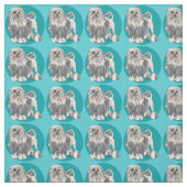 Lowchen Turquoise 2 Stof (Swatch)