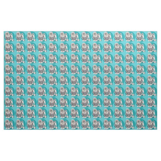 Lowchen Turquoise 2 Stof (Fat Quarter)