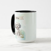 Lowchen Watercolor Personalized Dog Mok (Voorkant links)