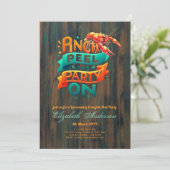 Lowcountry Boil Crawfish Party rustiek Kaart (Staand voorkant)