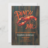 Lowcountry Boil Crawfish Party rustiek Kaart (Voorkant)