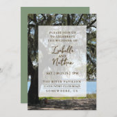 Lowcountry bruiloft uitnodiging (eiken) (Voorkant / Achterkant)