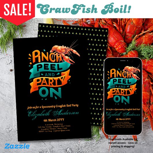 Lowcountry Kreeftfeest Partij Kaart