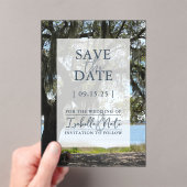 Lowcountry save the date (eiken) acryl uitnodigingen (Insitu (Draagbaar))