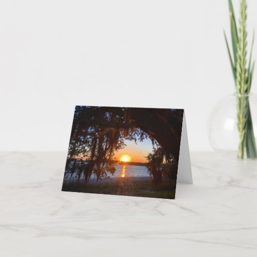lowcountry sunset notecard kaart (Voorkant)