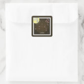 Löwe 23. Juli bis 22. August Aufkleber Vierkante Sticker (Tas)