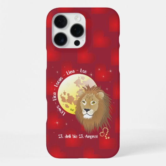 Löwe 23. Juli bis 22. August iPhone Hüllen Hoesje (Achterkant)