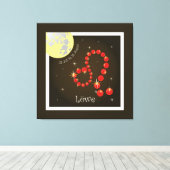 Löwe 23. Juli bis 22. August Leinwand Canvas Afdruk (Insitu (Houten vloer))
