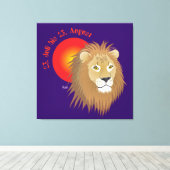 Löwe 23. Juli bis 22. August Leinwand Canvas Afdruk (Insitu (Houten vloer))