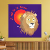 Löwe 23. Juli bis 22. August Leinwand Canvas Afdruk (Insitu (Woonkamer))