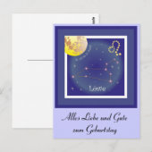 Löwe 23. Juli bis 22. August Postkarte Briefkaart (Voorkant / Achterkant)