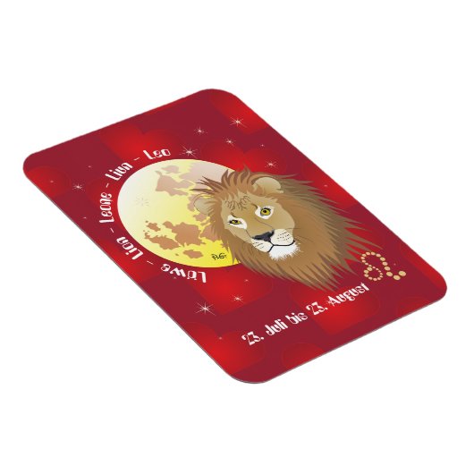 Löwe 23. Juli bis 22. August Premium Flexi Magnet Magneet (Rechterzijde)