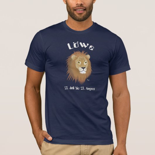 Löwe 23. Juli bis 22. August T-shirt (Voorkant)