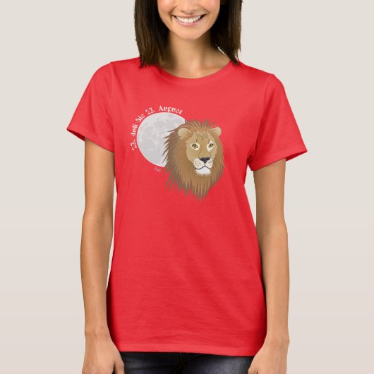 Löwe 23. Juli bis 22. August T-shirt (Voorkant)