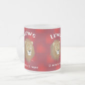 Löwe 23. Juli bis 22. August Tasse Matglas Koffiemok (Voorkant links)