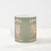 Löwe 23. Juli bis 22. August Tasse Matglas Koffiemok (Voorkant links)