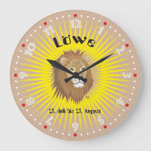 Löwe 23. Juli bis 22. August Uhr Grote Klok (Voorkant)