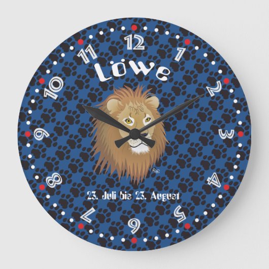 Löwe 23. Juli bis 22. August Uhr. Grote Klok (Voorkant)
