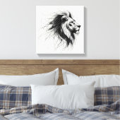 Löwe Canvas Afdruk (Insitu (Slaapkamer))