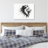 Löwe Canvas Afdruk (Insitu (Slaapkamer))
