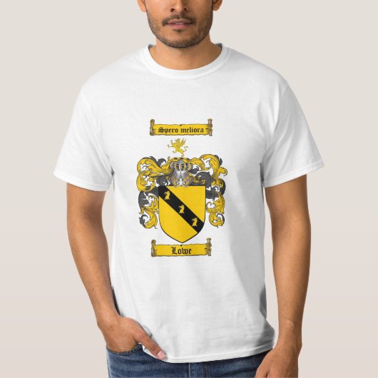 Lowe Family Crest - Lowe Coat of Arms T-shirt (Voorkant)