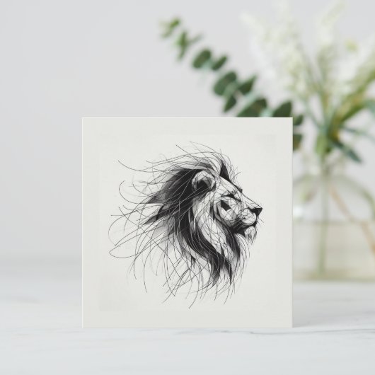 Löwe Feestdagenkaart (Staand voorkant)