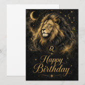 Löwe Happy Birthday Sternzeichen Design (Voorkant / Achterkant)