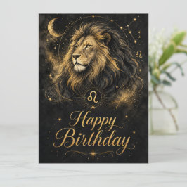 Löwe Happy Birthday Sternzeichen Design